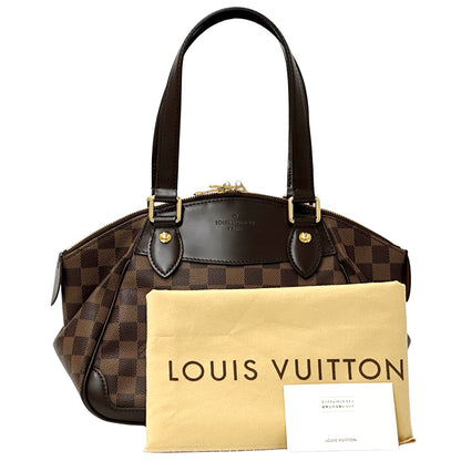 LOUIS VUITTON ルイ・ヴィトン ヴェローナ PM ハンドバッグ ダミエ エベヌ ブラウン N41117 ダミエキャンバス レディース 【中古】