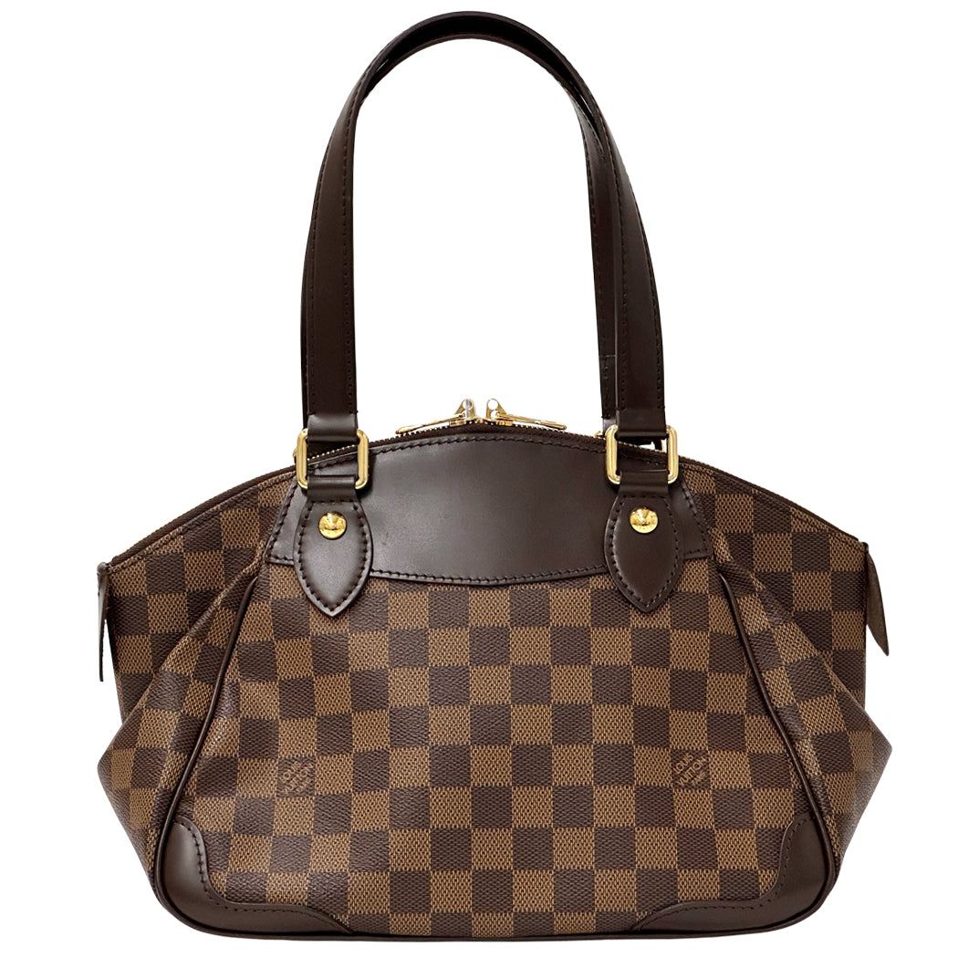 LOUIS VUITTON ルイ・ヴィトン ヴェローナ PM ハンドバッグ ダミエ エベヌ ブラウン N41117 ダミエキャンバス レディース 【中古】