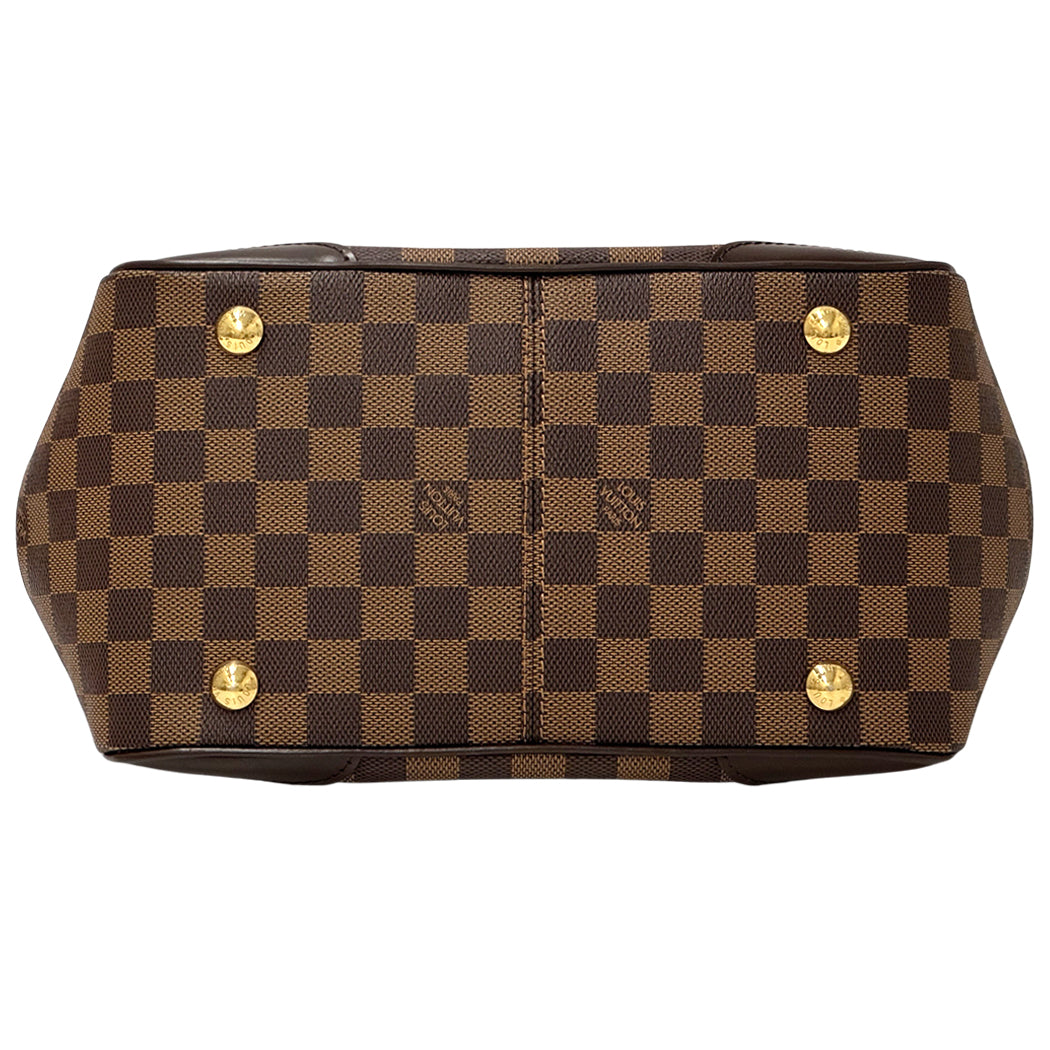 LOUIS VUITTON ルイ・ヴィトン ヴェローナ PM ハンドバッグ ダミエ エベヌ ブラウン N41117 ダミエキャンバス レディース 【中古】