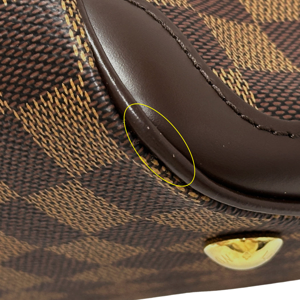 LOUIS VUITTON ルイ・ヴィトン ヴェローナ PM ハンドバッグ ダミエ エベヌ ブラウン N41117 ダミエキャンバス レディース 【中古】