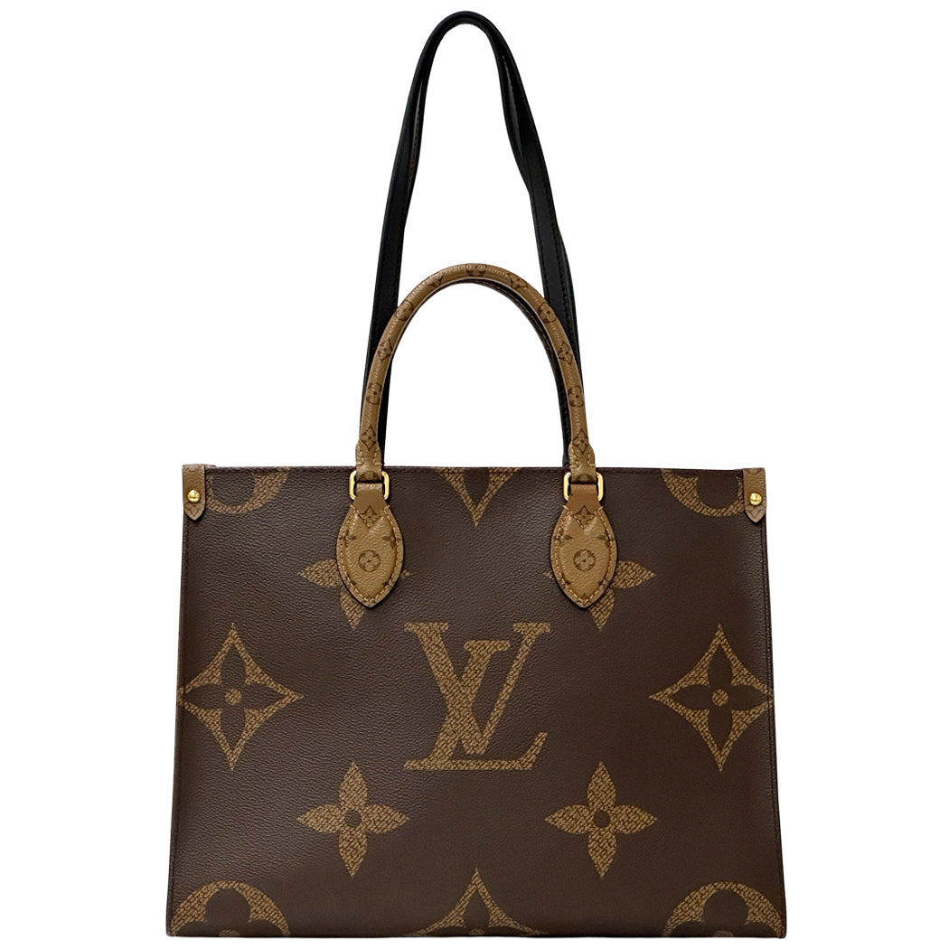 LOUIS VUITTON ルイ・ヴィトン オンザゴー MM 2wayバッグ モノグラム ジャイアント リバース ブラウン M45321 レディース 【中古】