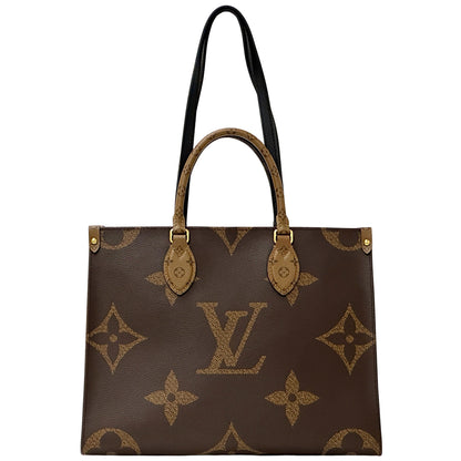 LOUIS VUITTON ルイ・ヴィトン オンザゴー MM 2wayバッグ モノグラム ジャイアント リバース ブラウン M45321 レディース 【中古】