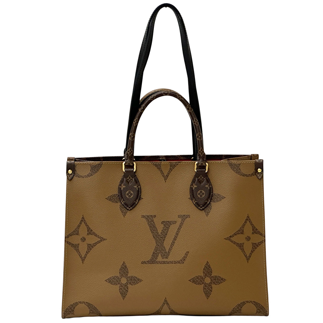 LOUIS VUITTON ルイ・ヴィトン オンザゴー MM 2wayバッグ モノグラム ジャイアント リバース ブラウン M45321 レディース 【中古】