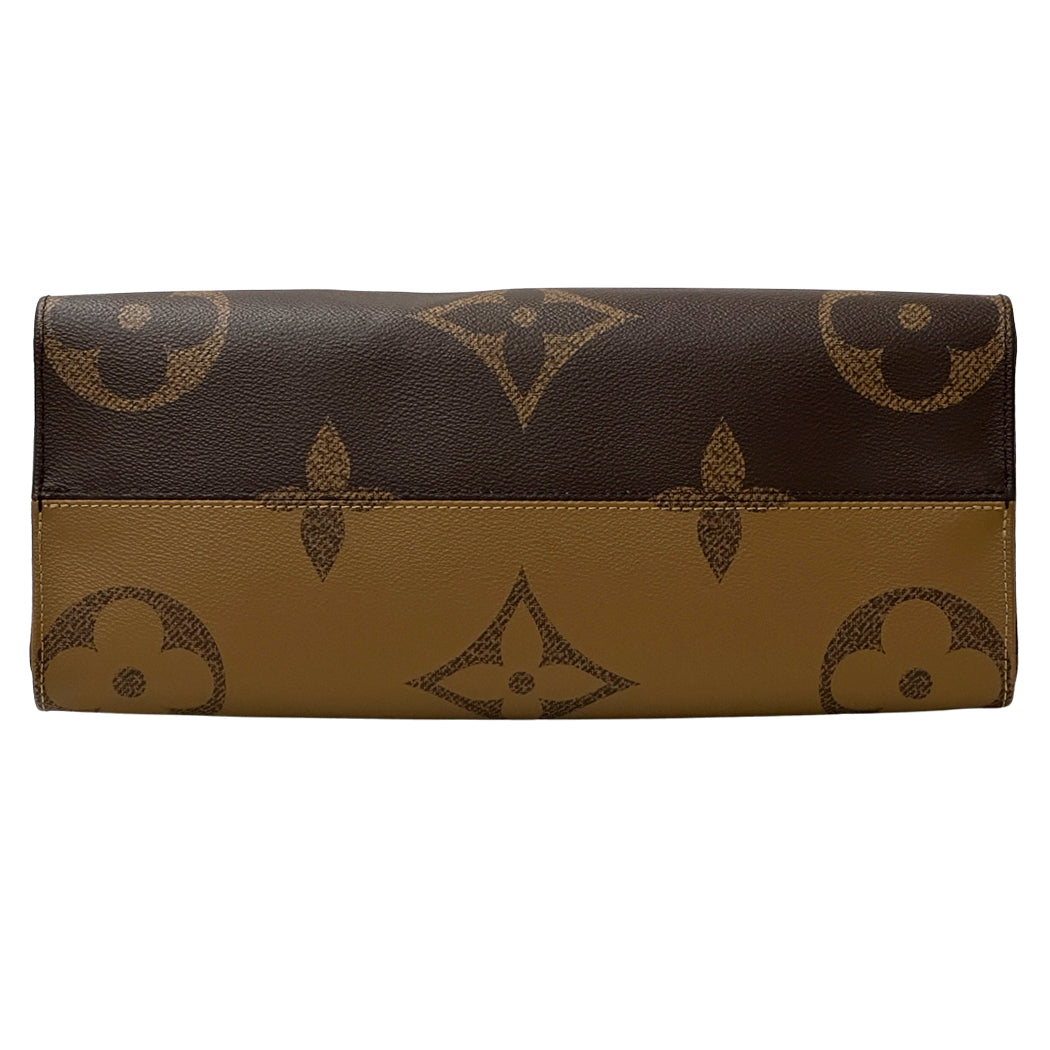 LOUIS VUITTON ルイ・ヴィトン オンザゴー MM 2wayバッグ モノグラム ジャイアント リバース ブラウン M45321 レディース 【中古】