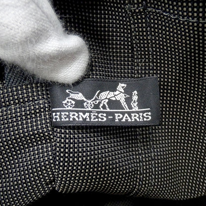 HERMES エルメス トートバッグ エールライン トートMM ブラック キャンバス レディース メンズ 【中古】