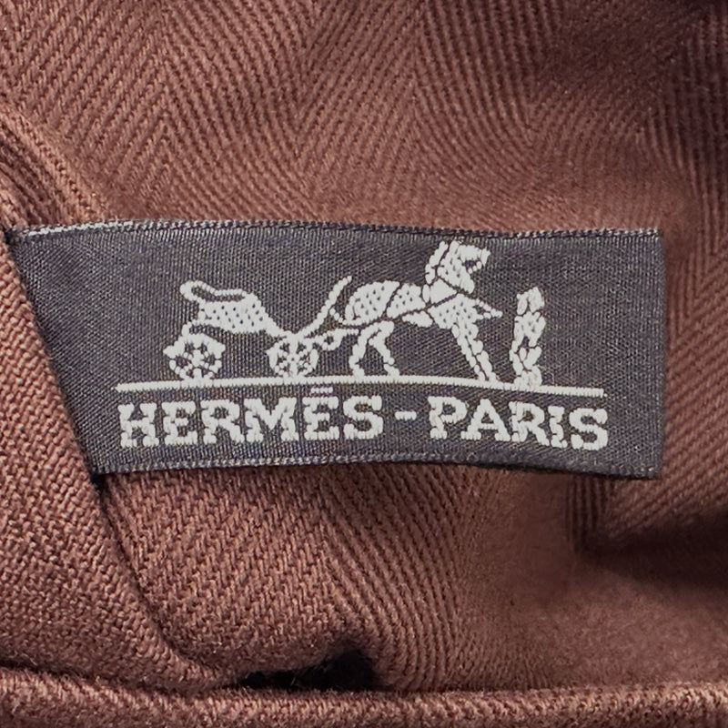 HERMES エルメス ヴァルパライソPM ハンドバッグ ブラウン シルバー金具 キャンバス レディース おしゃれ 大人 コンパクト ポーチ付き Hロゴ 【中古】