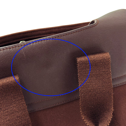 HERMES エルメス ヴァルパライソPM ハンドバッグ ブラウン シルバー金具 キャンバス レディース おしゃれ 大人 コンパクト ポーチ付き Hロゴ 【中古】