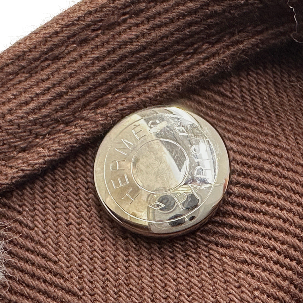 HERMES エルメス ヴァルパライソPM ハンドバッグ ブラウン シルバー金具 キャンバス レディース おしゃれ 大人 コンパクト ポーチ付き Hロゴ 【中古】