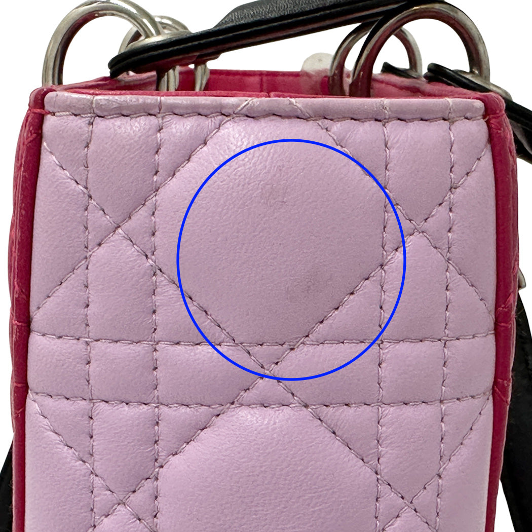 Dior ディオール バッグ ブランド ハンドバッグ ショルダーバッグ 2way レディース レディディオール ラージ 2wayバッグ ピンク レザー レディース 【中古】