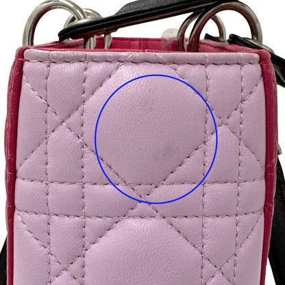 Dior ディオール バッグ ブランド ハンドバッグ ショルダーバッグ 2way レディース レディディオール ラージ 2wayバッグ ピンク レザー レディース 【中古】