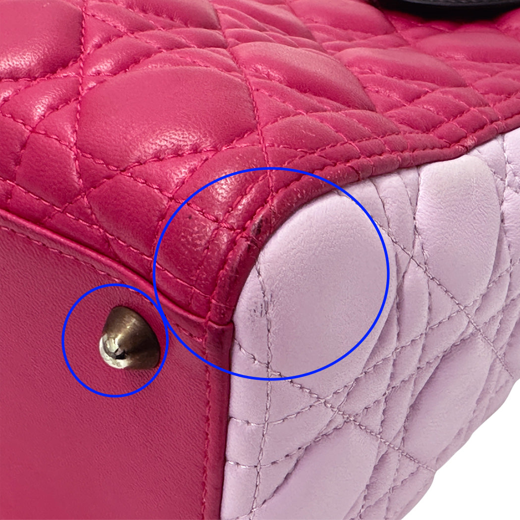 Dior ディオール バッグ ブランド ハンドバッグ ショルダーバッグ 2way レディース レディディオール ラージ 2wayバッグ ピンク レザー レディース 【中古】