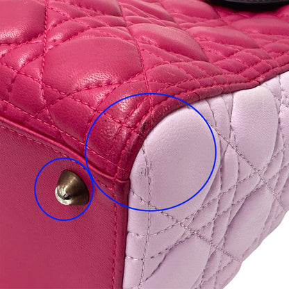 Dior ディオール バッグ ブランド ハンドバッグ ショルダーバッグ 2way レディース レディディオール ラージ 2wayバッグ ピンク レザー レディース 【中古】