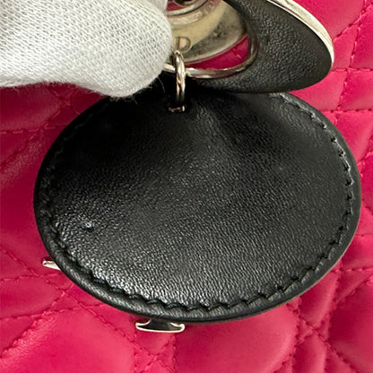 Dior ディオール バッグ ブランド ハンドバッグ ショルダーバッグ 2way レディース レディディオール ラージ 2wayバッグ ピンク レザー レディース 【中古】