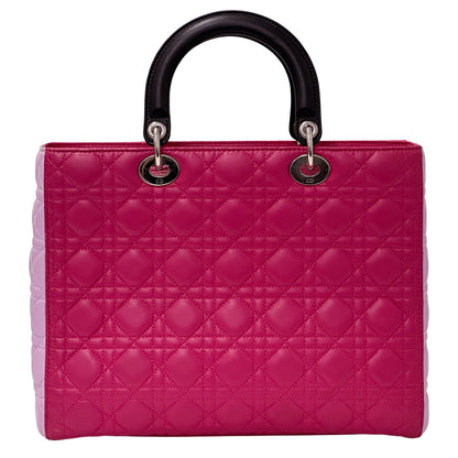 Dior ディオール バッグ ブランド ハンドバッグ ショルダーバッグ 2way レディース レディディオール ラージ 2wayバッグ ピンク レザー レディース 【中古】