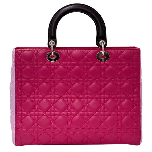 Dior ディオール バッグ ブランド ハンドバッグ ショルダーバッグ 2way レディース レディディオール ラージ 2wayバッグ ピンク レザー レディース 【中古】
