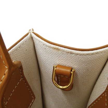 CELINE セリーヌ ミニ バーティカル カバ 2wayバッグ タン キャンバス レディース 【中古】