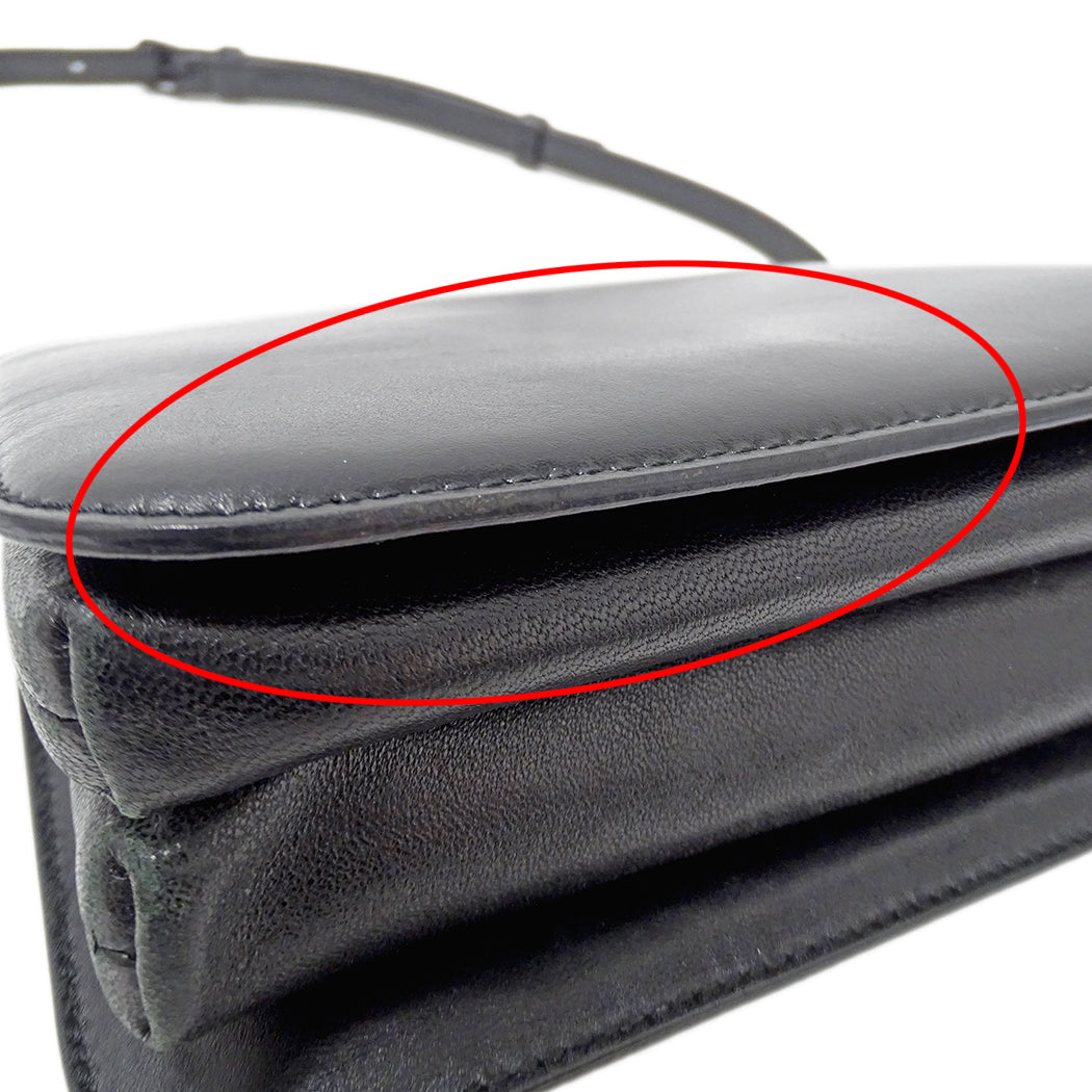 BALENCIAGA バレンシアガ ショルダーバッグ ブラック 592898 レザー レディース 【中古】