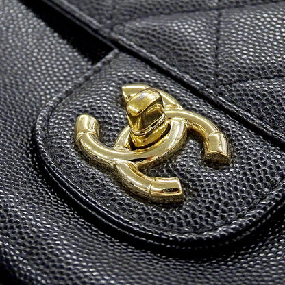 CHANEL シャネル ショルダーバッグ マトラッセ ブラック ゴールド金具 キャビアスキン レディース 【中古】