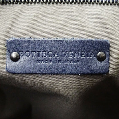 BOTTEGAVENETA ボッテガ・ヴェネタ ショルダーバッグ イントレチャート ネイビー レザー レディース 【中古】