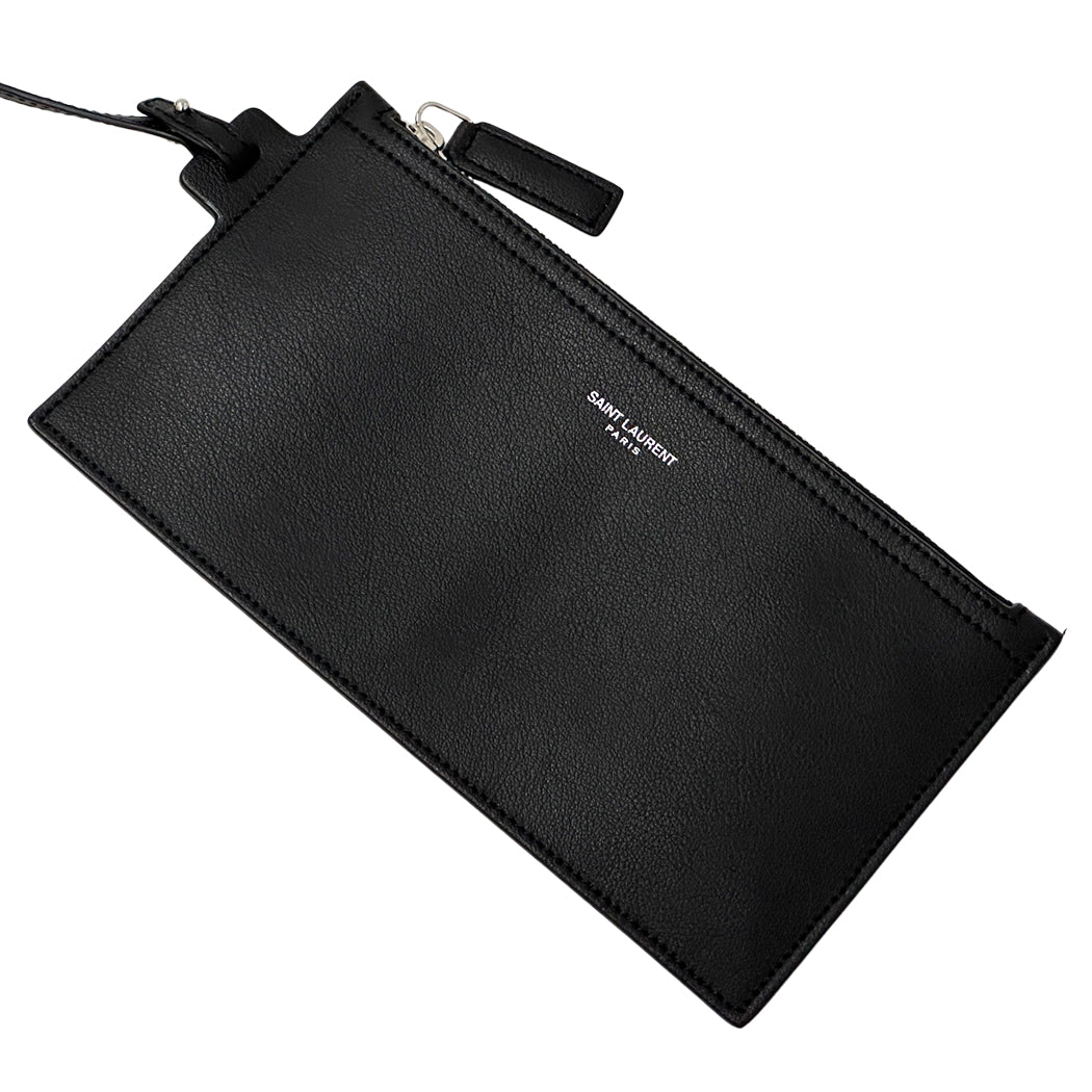 SAINT LAURENT サンローラン ボールド ショッピング トートバッグ ブラック レザー レディース メンズ 【中古】
