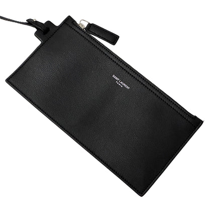 SAINT LAURENT サンローラン ボールド ショッピング トートバッグ ブラック レザー レディース メンズ 【中古】