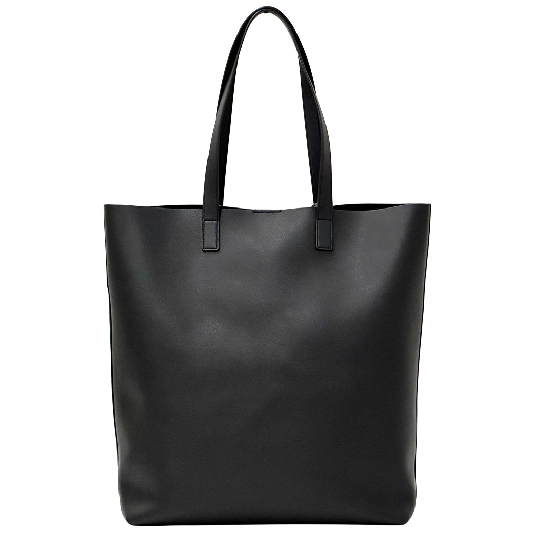 SAINT LAURENT サンローラン ボールド ショッピング トートバッグ ブラック レザー レディース メンズ 【中古】
