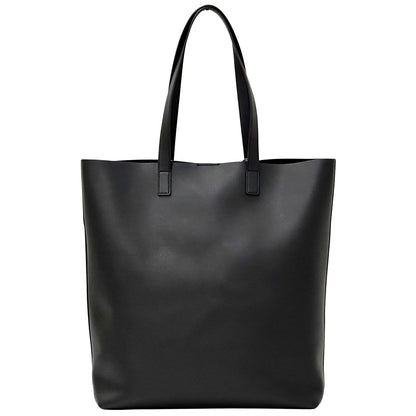SAINT LAURENT サンローラン ボールド ショッピング トートバッグ ブラック レザー レディース メンズ 【中古】