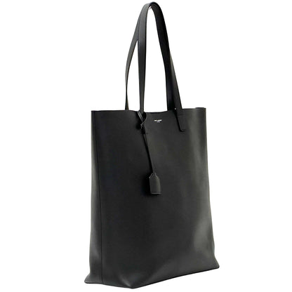 SAINT LAURENT サンローラン ボールド ショッピング トートバッグ ブラック レザー レディース メンズ 【中古】