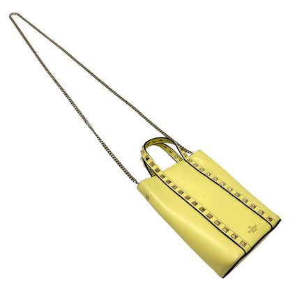 Valentino Garavani ヴァレンティノ・ガラヴァーニ 2wayバッグ ロックスタッズ イエロー レザー レディース 【中古】