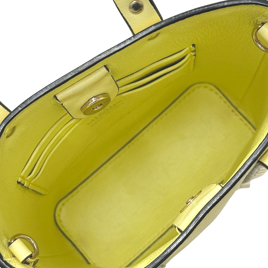 Valentino Garavani ヴァレンティノ・ガラヴァーニ 2wayバッグ ロックスタッズ イエロー レザー レディース 【中古】