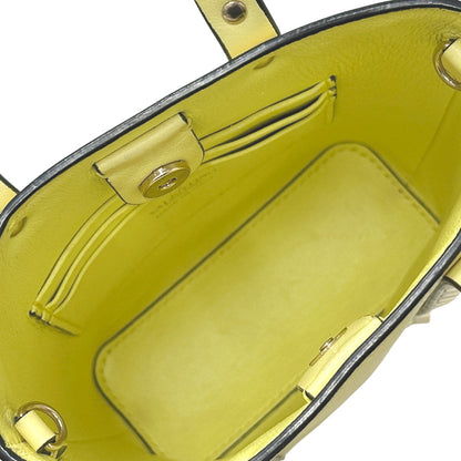 Valentino Garavani ヴァレンティノ・ガラヴァーニ 2wayバッグ ロックスタッズ イエロー レザー レディース 【中古】