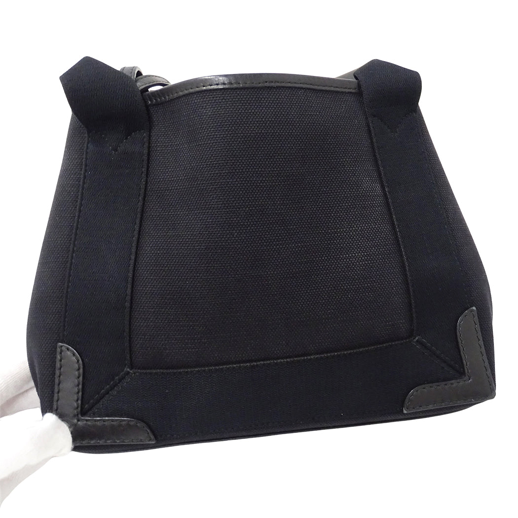 BALENCIAGA バレンシアガ ネイビーカバス XS 2wayバッグ ブラック 890346 キャンバス レディース 【中古】