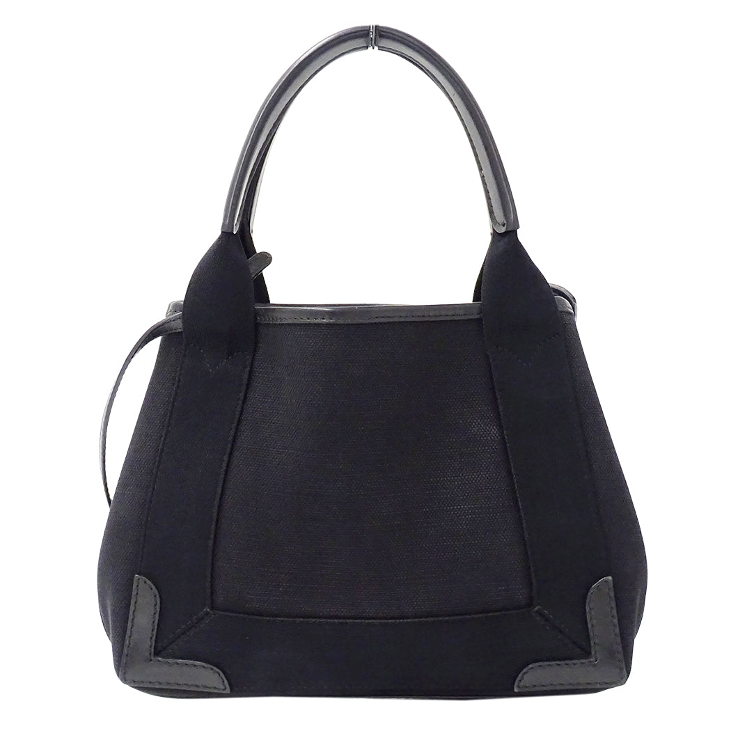 BALENCIAGA バレンシアガ ネイビーカバス XS 2wayバッグ ブラック 890346 キャンバス レディース 【中古】