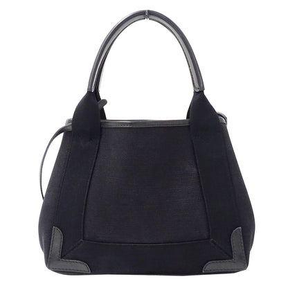 BALENCIAGA バレンシアガ ネイビーカバス XS 2wayバッグ ブラック 890346 キャンバス レディース 【中古】
