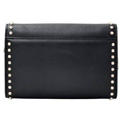 JIMMY CHOO ジミーチュウ 2wayバッグ ショルダーバッグ クラッチバッグ ブラック レザー レディース 【中古】
