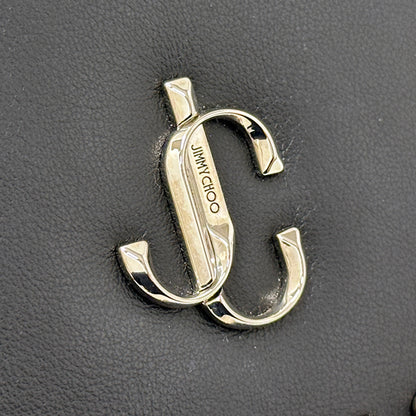 JIMMY CHOO ジミーチュウ 2wayバッグ ショルダーバッグ クラッチバッグ ブラック レザー レディース 【中古】