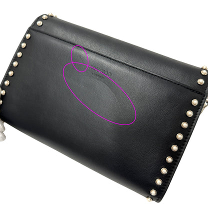 JIMMY CHOO ジミーチュウ 2wayバッグ ショルダーバッグ クラッチバッグ ブラック レザー レディース 【中古】