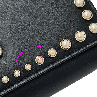 JIMMY CHOO ジミーチュウ 2wayバッグ ショルダーバッグ クラッチバッグ ブラック レザー レディース 【中古】