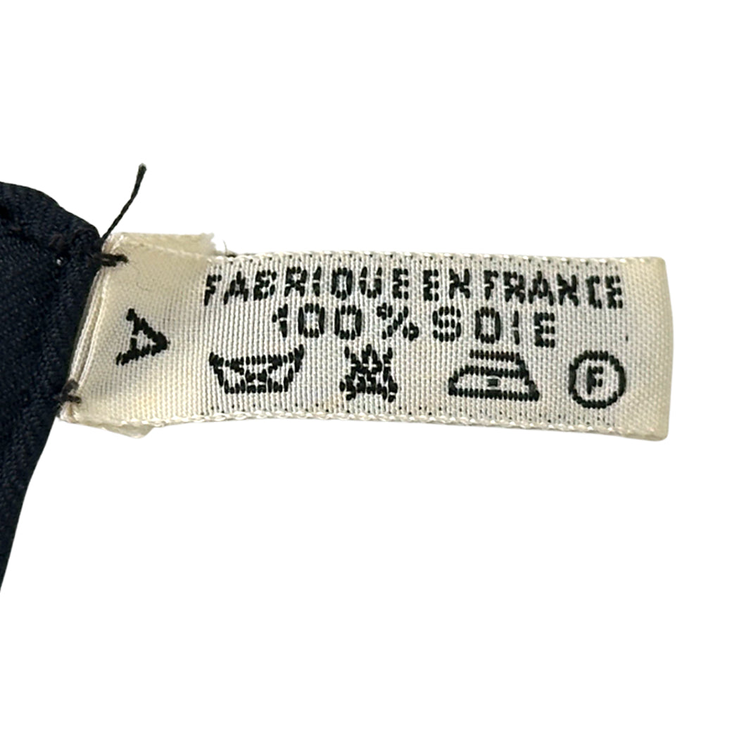 HERMES エルメス カレ90 FERRONNERIE 鉄細工 スカーフ ブラック イエロー シルク レディース 【中古】