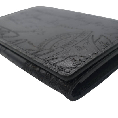 Berluti ベルルッティ カードホルダー カードケース カリグラフィ ブラック レザー メンズ 【中古】