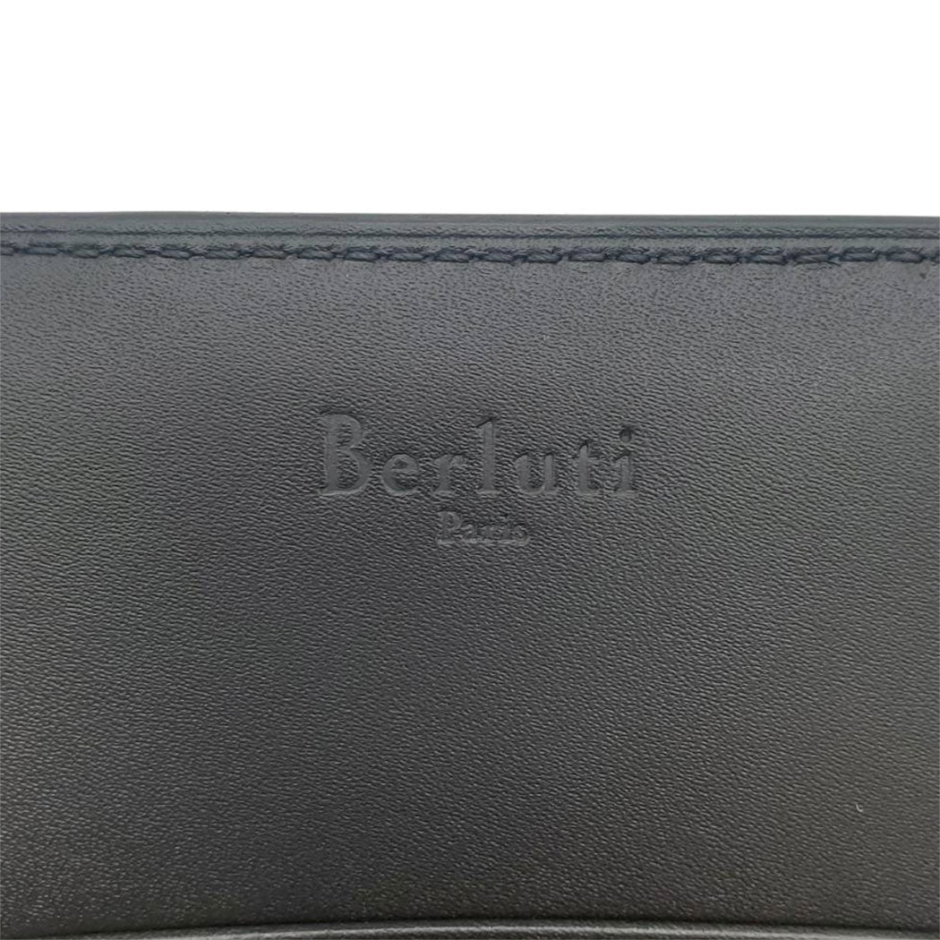 Berluti ベルルッティ カードホルダー カードケース カリグラフィ ブラック レザー メンズ 【中古】