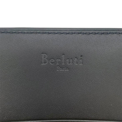 Berluti ベルルッティ カードホルダー カードケース カリグラフィ ブラック レザー メンズ 【中古】