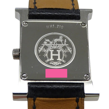 HERMES エルメス Hウォッチ HH1.210 レディース 腕時計 クオーツ QZ ステンレス レザー 磨き済み【中古】