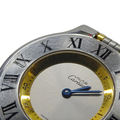 Cartier カルティエ マスト21 ヴァンティアン LM W10074F4 ボーイズ 腕時計 クオーツ GP SS 磨き済み【中古】