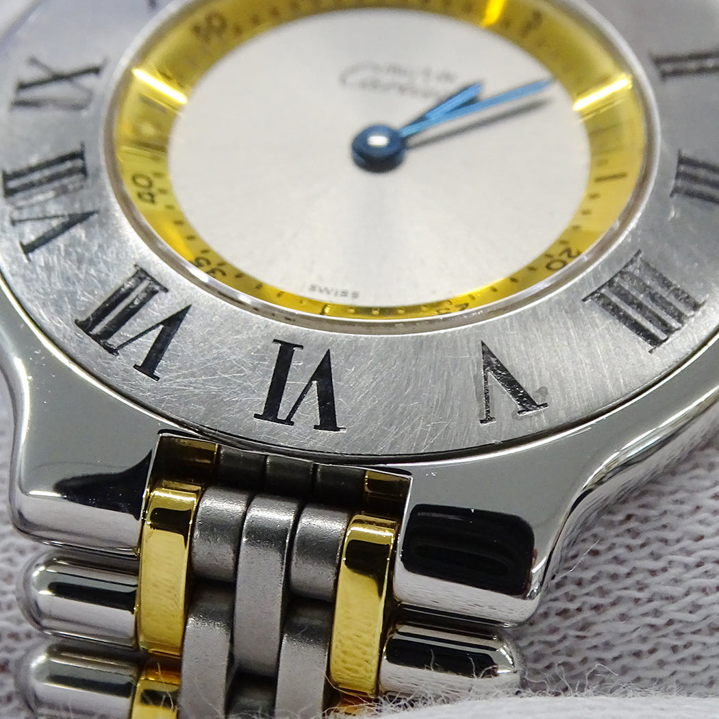 Cartier カルティエ マスト21 ヴァンティアン LM W10074F4 ボーイズ 腕時計 クオーツ GP SS 磨き済み【中古】