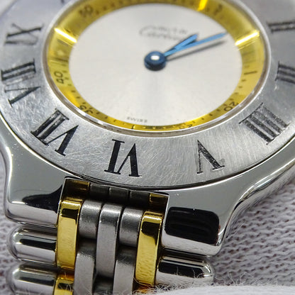 Cartier カルティエ マスト21 ヴァンティアン LM W10074F4 ボーイズ 腕時計 クオーツ GP SS 磨き済み【中古】