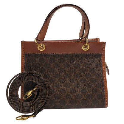 CELINE セリーヌ 2wayバッグ マカダム ブラウン PVC レディース 【中古】