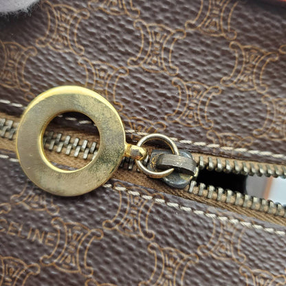 CELINE セリーヌ 2wayバッグ マカダム ブラウン PVC レディース 【中古】