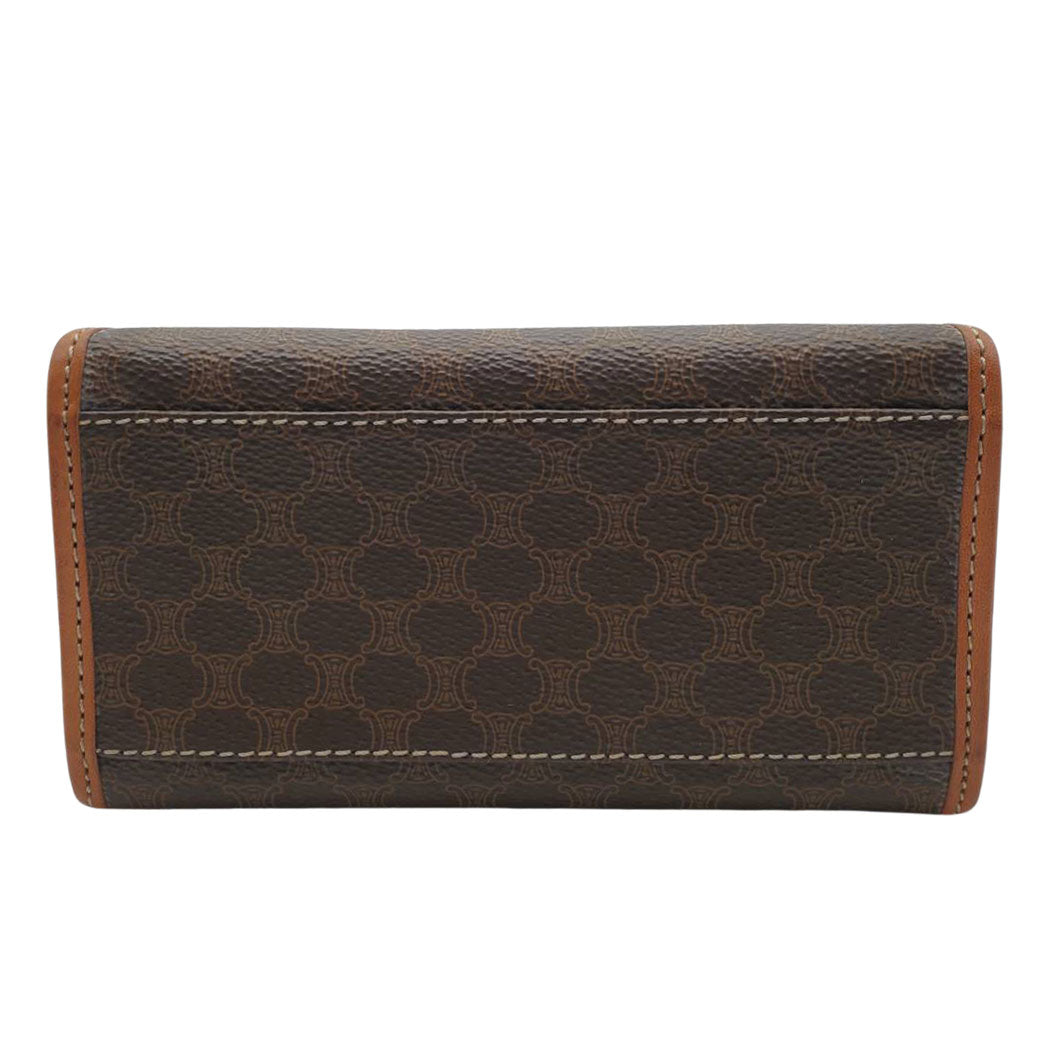 CELINE セリーヌ 2wayバッグ マカダム ブラウン PVC レディース 【中古】