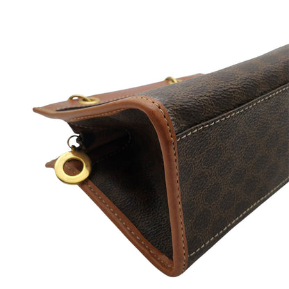 CELINE セリーヌ 2wayバッグ マカダム ブラウン PVC レディース 【中古】